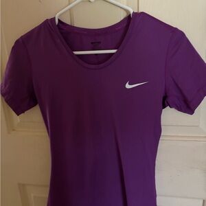 Nike Purple Fitted Short Sleeve Tee